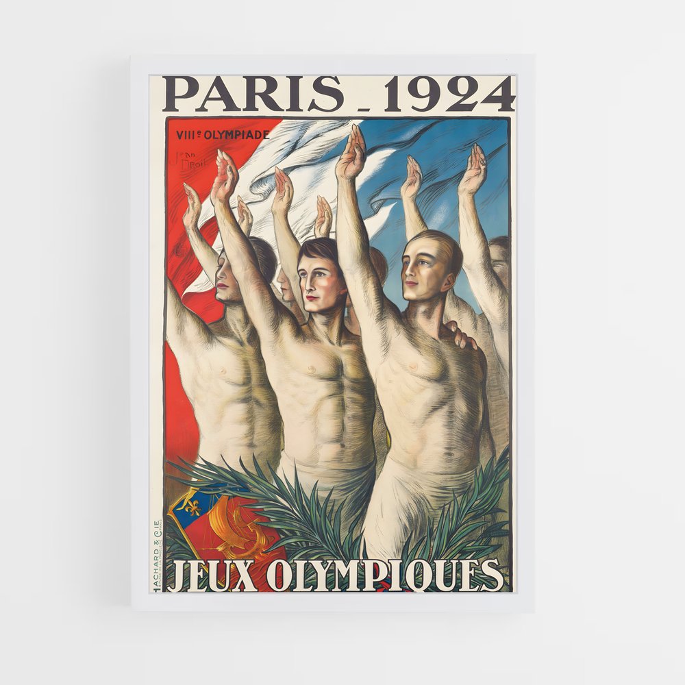 Poster Olympiades de Paris 1924 – affiche Jeux Olympiques (vue 3)